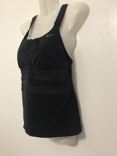 Nike Activewear Black Tank Top Padded Cups Women Size Medium - Picture 2 of 8