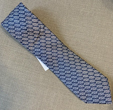 Tommy Hilfiger Mens Neck Tie Navy Blue Nautical Rope Knot Silk Blend NWT