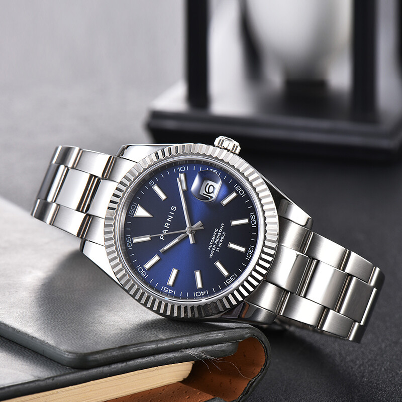 Watches Montres Parnis Parnis 39mm Blue Dial Sapphire Glass 21