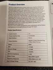 Fosi Audio V3 Amplifier Audio Stereo TPA3255 Class D Amp 2 Channel Speakers