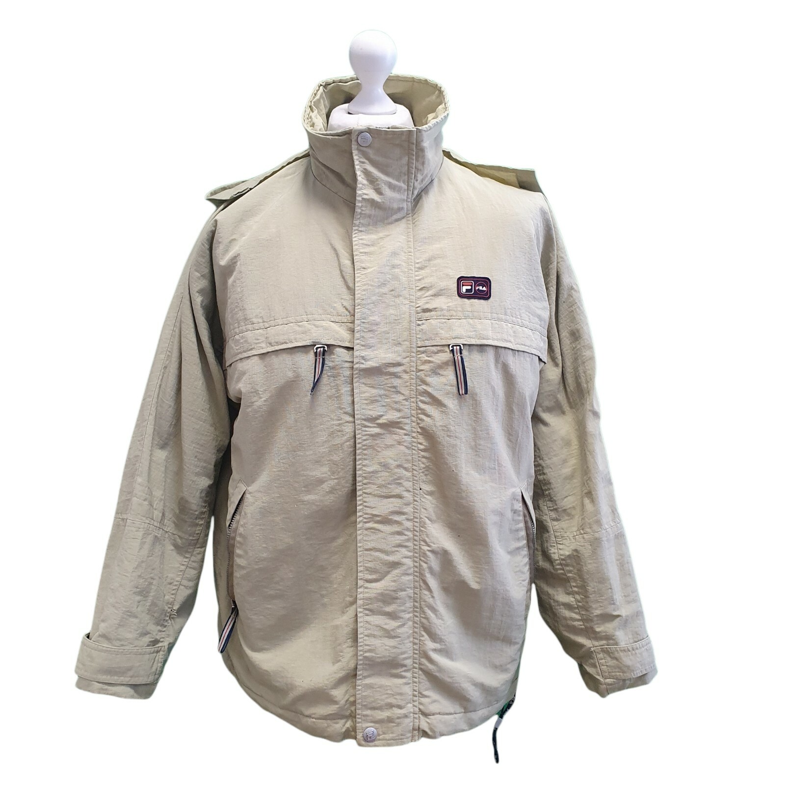 Giacca a vento Fila vintage anni 90 con cappuccio sportiva uomo M (veste L) eu 50