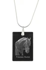 Frisian Horse - Crystal Pendant With Horse, Silver Necklace With Photo, Pers