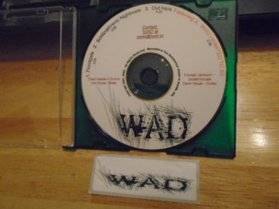 VERY RARE PROMO Wad DEMO CD 2001 Seattle noise rock Clean Livin' bonus sticker !