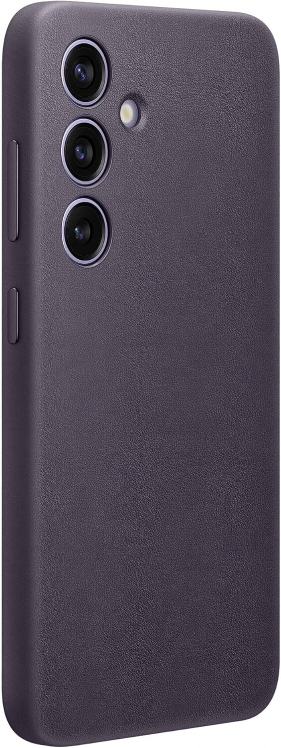 Genuine Samsung Galaxy S24 - Vegan Leather Case - Dark Violet - New
