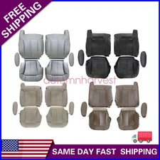 For 99-02 Chevrolet Silverado 1500 2500 Front Top & Bottom Leather Seat Cover
