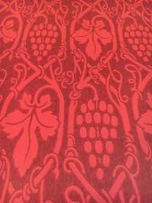 Vintage Wallpaper Red Vines Grapes Wine by Clarence House