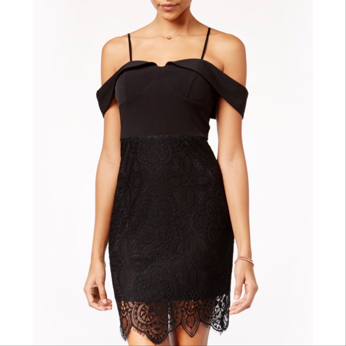 Trixxi Black Off The Shoulder Lace Dress Nwt Size Medium Trixxi Black Off The Shoulder Lace Dress Nwt Size Medium