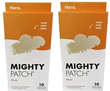 2X Mighty Patch Nose by Hero Cosmetics, HYDROCILLOID 10 patches Each ex 6/2026
