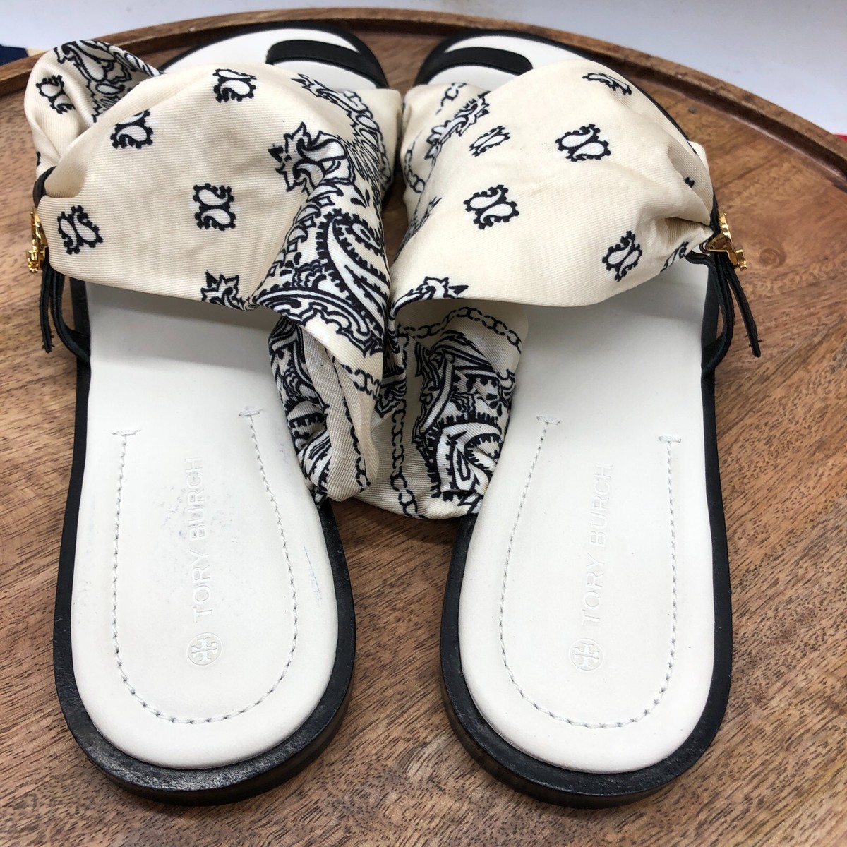 Selby Scarf Flip Flops Tory Burch Selby Scarf Sandals, Fesyen