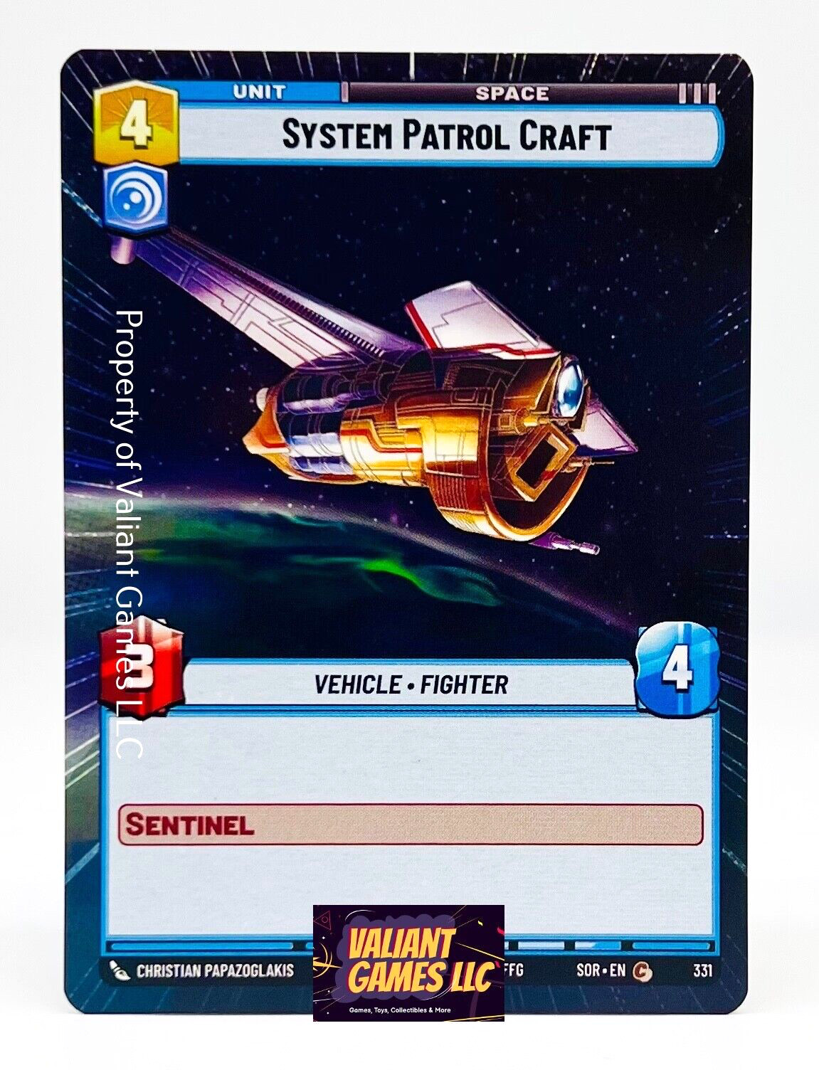 Star Wars Unlimited System Patrol Craft #331 Hyperspace Spark of Rebellion