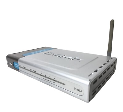 D-Link DI-624 Wireless Cable/DSL Router, 4-Port Switch, 802.11g, 108Mbps