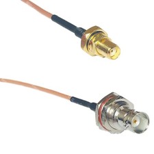 RG316 SMA Female O-Ring to BNC FEMALE BIG BULKHEAD RF Cable Rapid-SHIP LOT