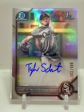 2022 Bowman Chrome 1st Tyler Schweitzer Refractor Auto 463/499 White Sox ROOKIE