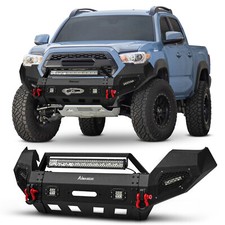 For 2016-2023 Toyota Tacoma Offroad Front Bumper W/winch Plate&led Lights D-ring