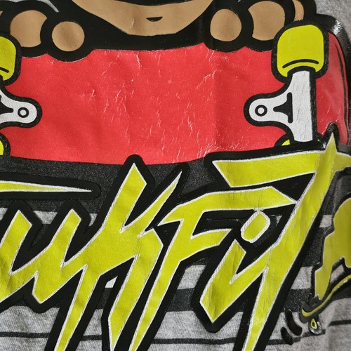 Boys Trukfit Red Gray Raglan Skateboard Streetwear Lil Wayne Y2K Shirt Size M - Picture 7 of 12
