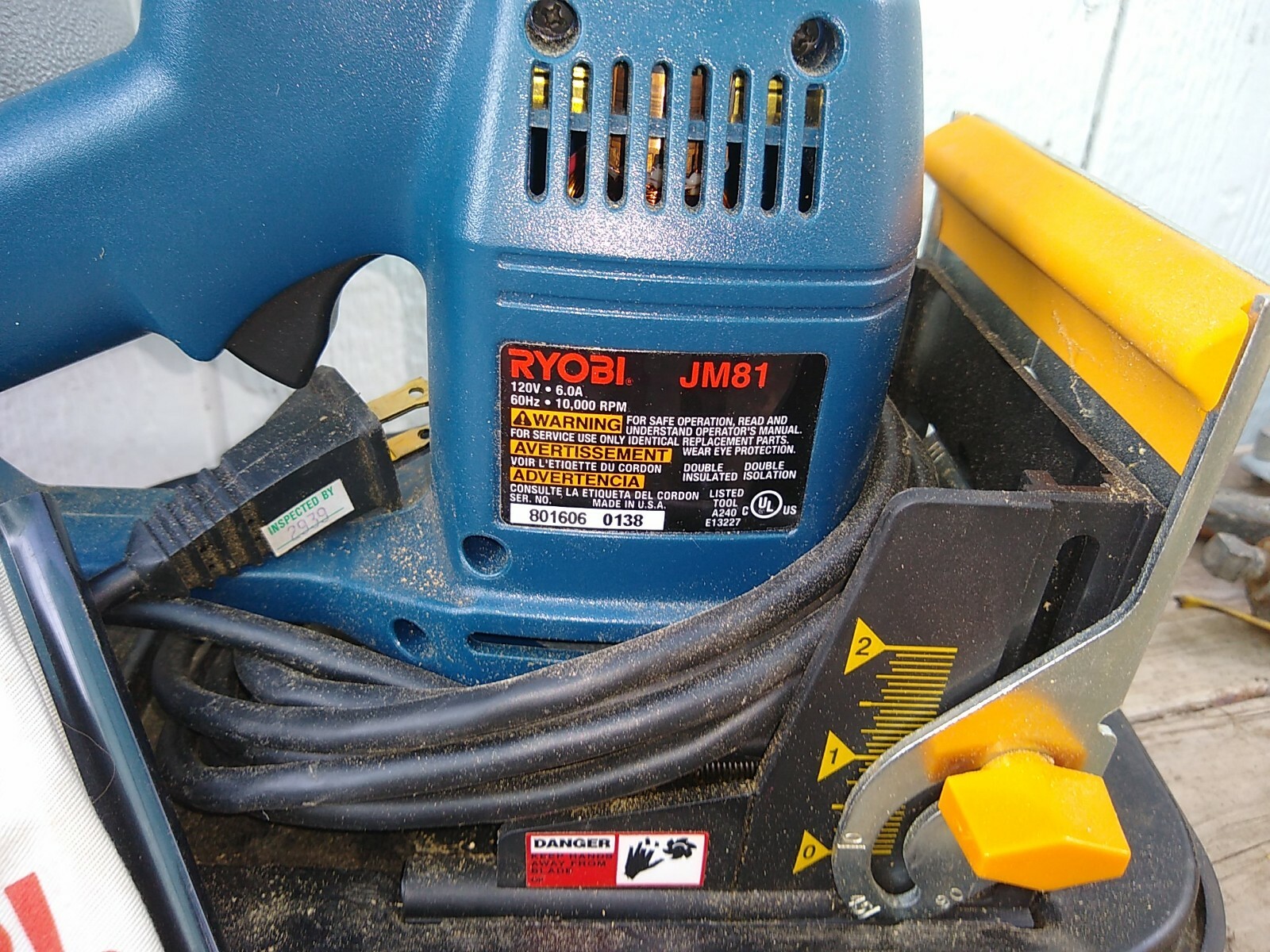 Ryobi JM81 Biscuit Plate Joiner with Hard Case used one time eBay