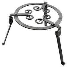 Functional Hand Forged Medieval Inspired Camping Collapsible Iron Grill Stand