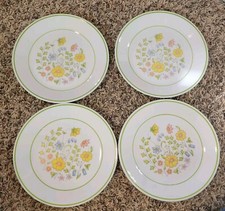 4 Four Corelle By Corning 8.5" Plates Spring Meadow Floral Wildflower Flowers