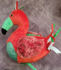 Ret.Webkinz Holidoodle HM739 Red Holiday Bird Plush Stuffed Ganz 9'' No Code