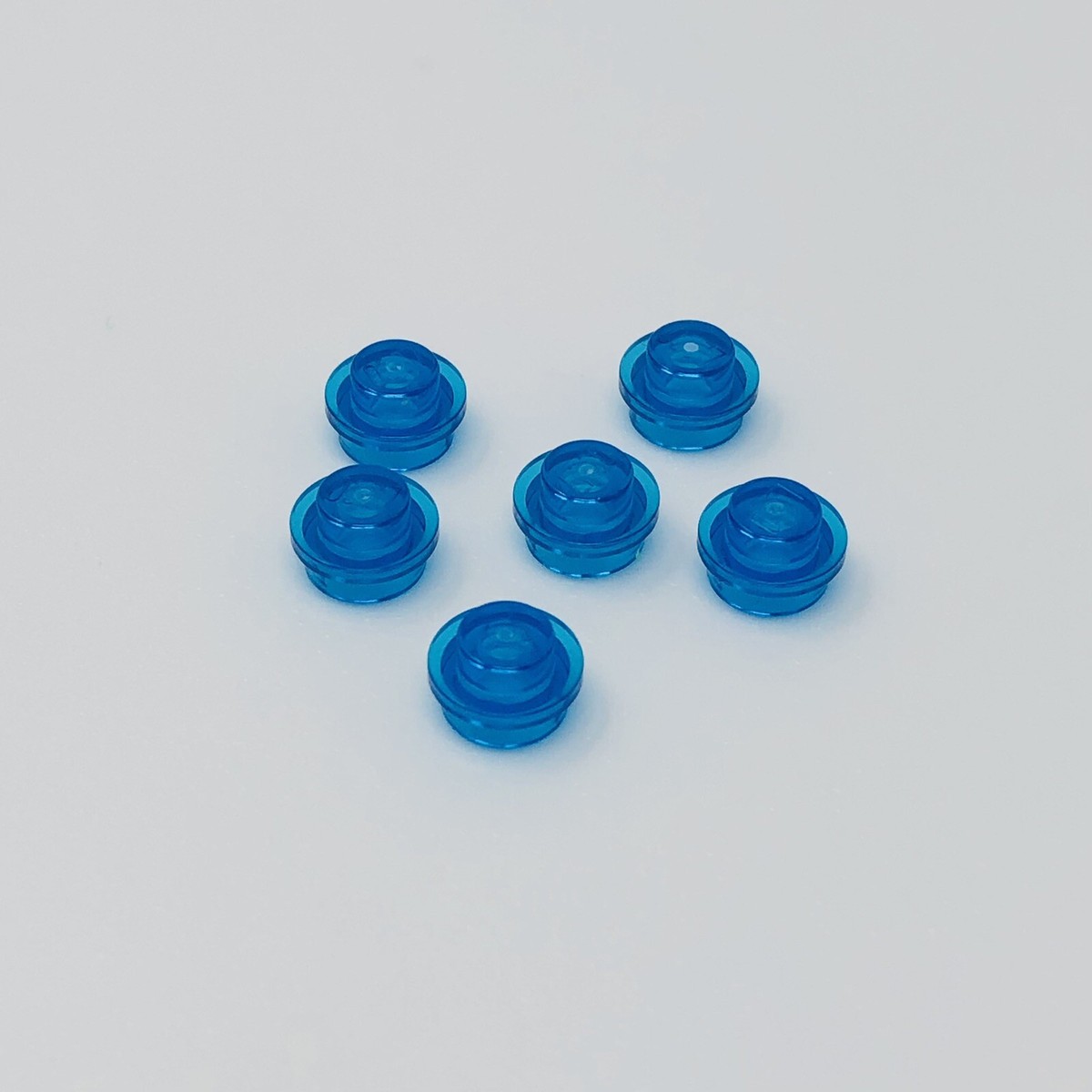 4073 LEGO Parts Plate Round 1x1 Stud Straight Side TRANSPARENT