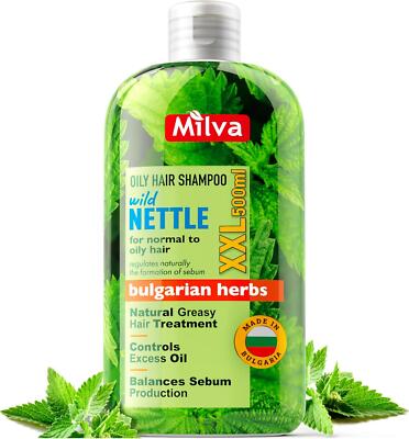 Milva Brennnesselshampoo für fettiges Haar - 500 ml natürliches klärendes Shampoo für und