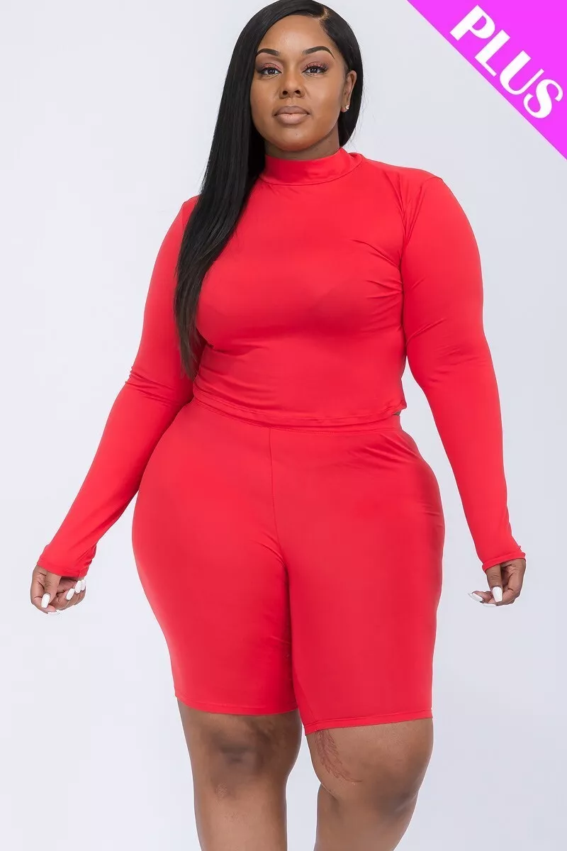 Women's plus size sales mock neck tops