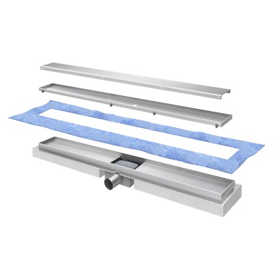 ProfiDrain Edelstahl Premium Duschrinne Flatline - 50 cm bis 120 cm