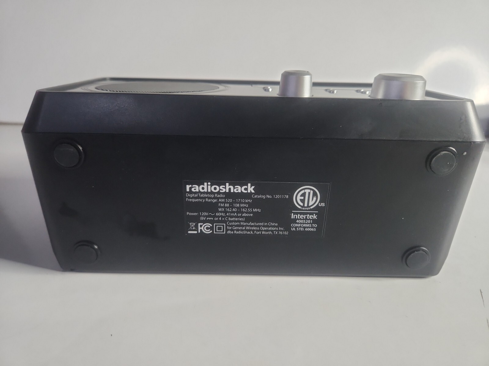 RadioShack AM/FM/WX Weather Tabletop Black Radio 1201178 tested | eBay