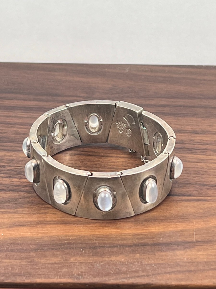 Antonio Pineda Taxco Mexico Sterling Silver Moonstone Modernist