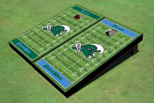 Tulane University Alternating Football Field Custom Cornhole Boards
