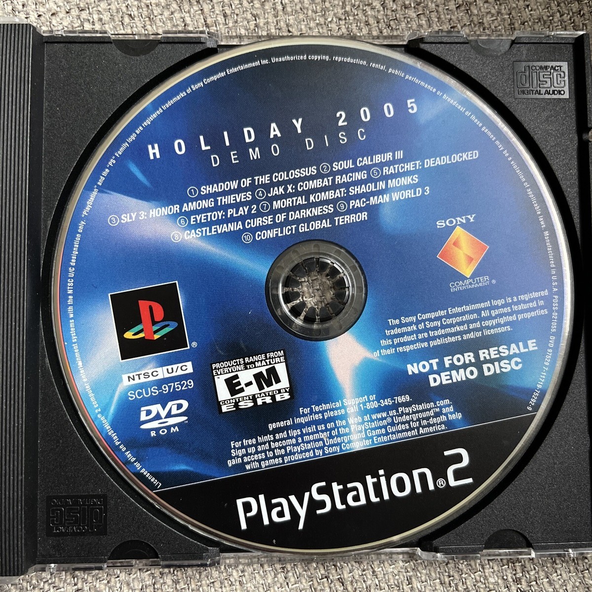 【希少】ESCAPE-エスケープ- HOLIDAY CD ホリデイ Holiday 2005 Demo Disc PS2 (Sony PlayStation 2, 2005) Disc Only