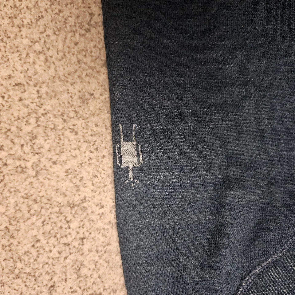 Suéter Smartwool Intraknit 200 para Hombres Medio Azul Lana Media Cremallera Exterior Foto 4 de 4