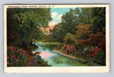 Spring Valley NY-New York, General Greetings, Country Riverside Vintage Postcard