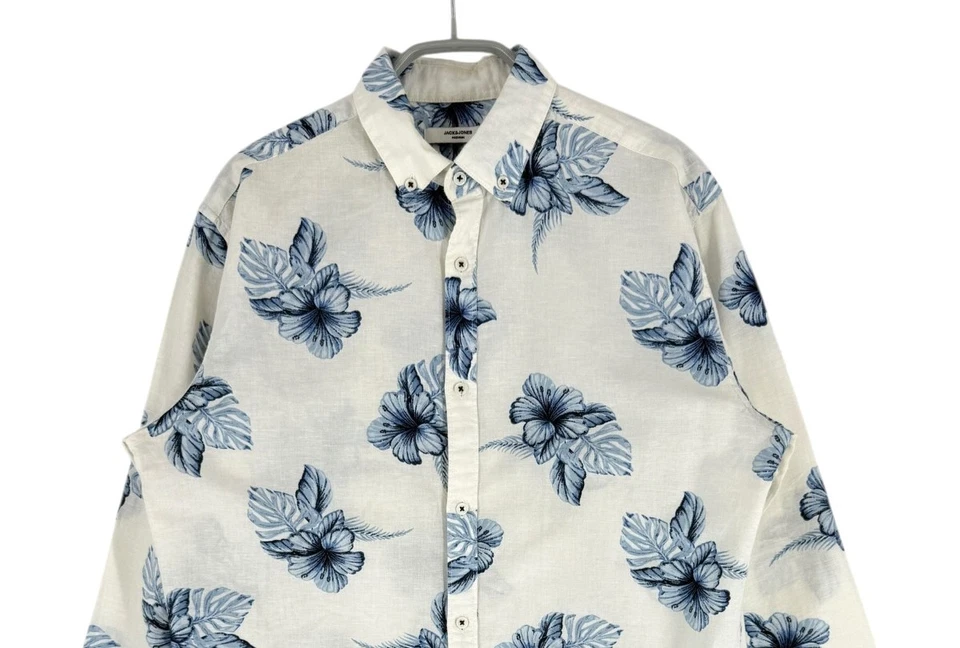 Jack & Jones Camisa Casual De Hombre Jprsummer Con Estampado De Flores Tamaño S - Imagen 3 de 4