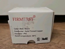 Firmerst Solid Tinned Copper Wire Red Black 18 Gauge 40 Feet Roll