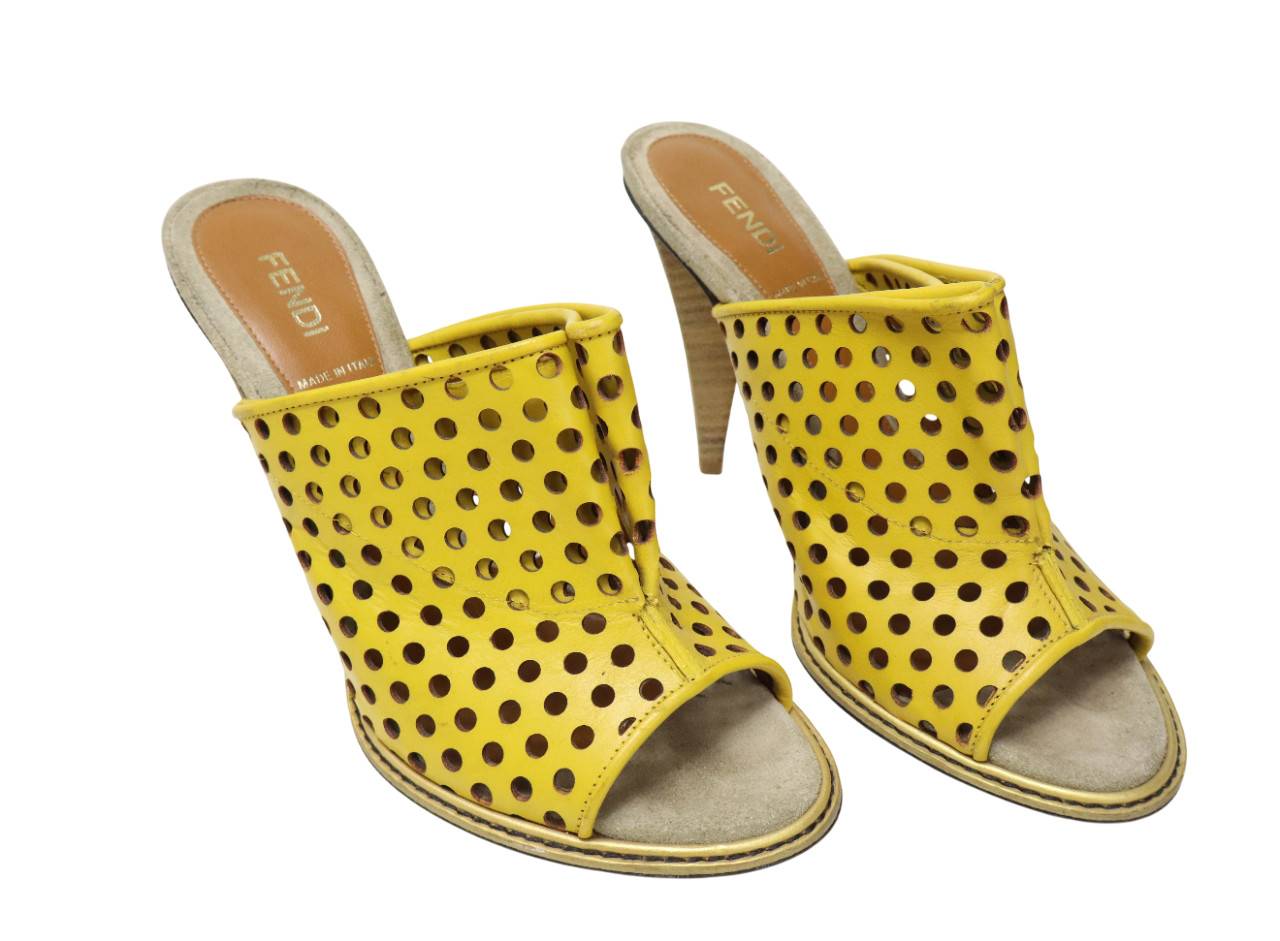 Fendi Zapatos Mujer (Eu) 37 Tacón Aguja sin Cordones Talón Punta Abierta Italia