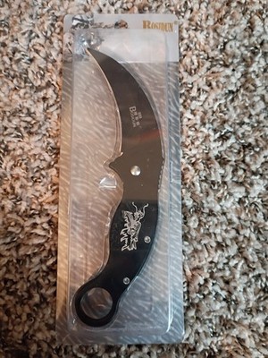 Bosidun X88 Hawkbill Pocketknife Black Stainless Steel Manual Liner Lock