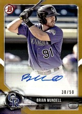 2018 Bowman Draft #PA-BMU Brian Mundell Chrome Excellent/RAW