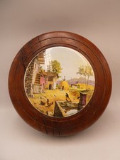 VINTAGE HANDPAINTED TILE TIMBER FRAME TEA POT STAND TRIVET SIGNED P.DILANIPU