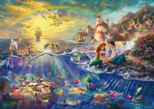 Schmidt Spiele 59479 Thomas Kinkade, Disney, Kleine Meerjungfrau, Arielle - Bild 2 von 3