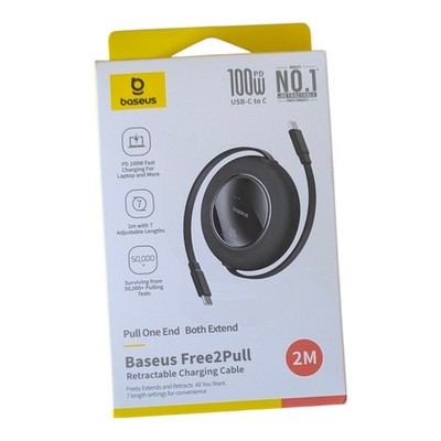 Baseus USB C to USB C Cable, 100W 6.6ft Retractable 