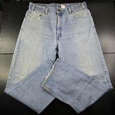 Vintage Levi  s 505 Straight Leg Jeans Light Wash Distressed W 36 L 30