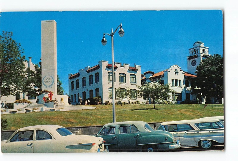 Everett Washington WA Postcard 1964 Snohomish County Court House