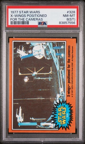 1977 Topps Star Wars #328 X-wings positioned for the cameras — PSA (grade unconfirmed)