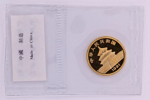 Photo of a 1991 Chinese Gold Panda 1/10 oz from an eBay listing that sold on Apr 21, 2026