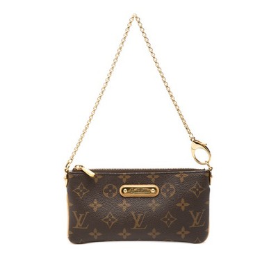 Louis Vuitton Monogram Pochette Milla MM Pre-Loved Shoulder Bag Brown