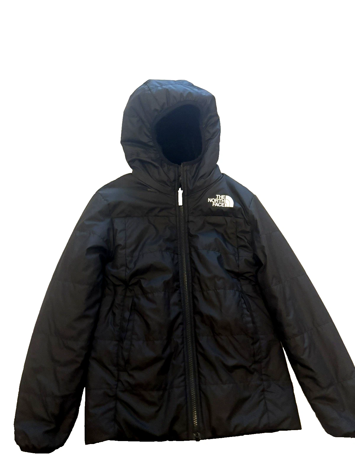 The North Face Girls' Reversible Mossbud Jacket Black Size S 7/8