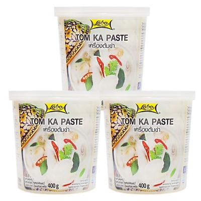 3x400g Lobo Tom Ka Paste für Tom Kha Suppe Würzpaste