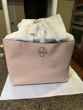 Tory Burch McGraw Leather Tote - Pink Quartz- 42200 - NWT
