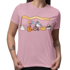 Pusheen The Cat WILD PUSHEENIMALS PARTY BANNER  Girls T-Shirt NWT Official